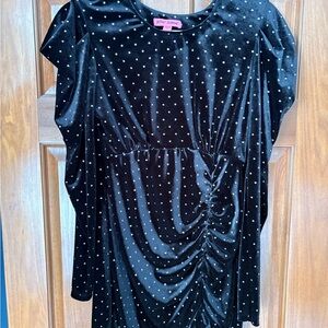 Black with Silver Polka Dot Dress